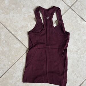 Lululemon Athletica Dark Red Racerback Tank Top